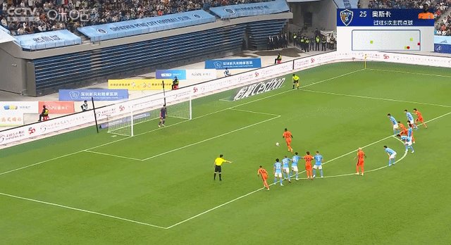 【中超】奥斯卡双响拜合拉木染红 新鹏城3比4玉昆